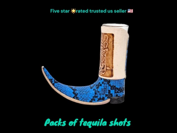 packs of mexican mini leather wrapped  boot  tequila shots shaped like boot mexican boots tequilas
