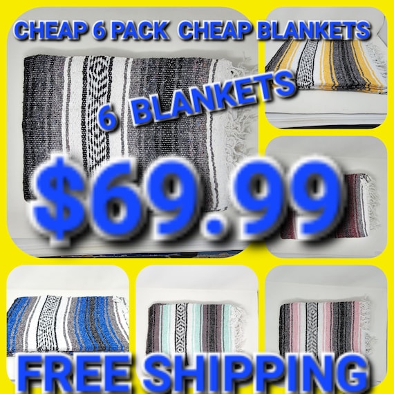 cheap 6 pack of mexican blankets warm yoga  falsa blanket beach blanket 76" L x 53" w free  shipping wholesale