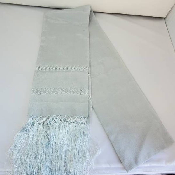 Solid Gray    rebozo mexican tipical  Rebozo or Chalina, Mexican Shawl (94" x 24.5") silk artisela  free shipping we sell wholesale