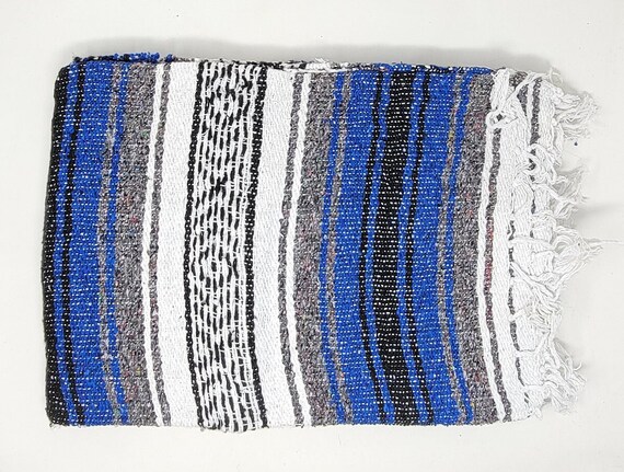 royal blue colors blanket mexican blanket warm yoga  falsa blanket beach blanket 76" L x 53" w free  shipping wholesale