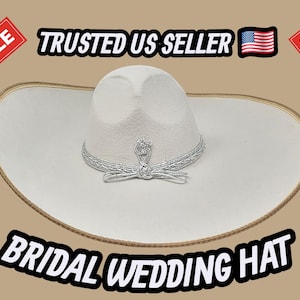 Cream White Charro Sombrero with Brown Trim: Mariachi Hat