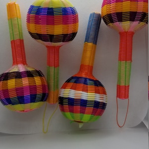 4 small mexican maraca rattle