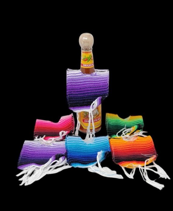 Mini Ponchos for bottles mini sarapes 4 by 12 inches parties 5 de mayo fiesta decor