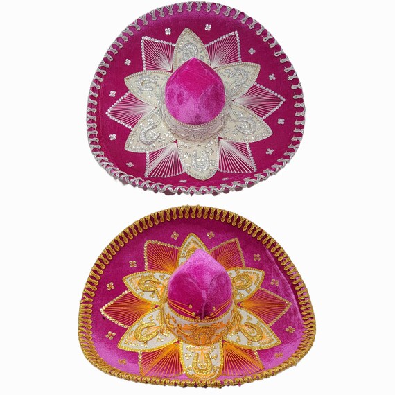 Charro sombrero  hats for mariachis fiesta 5 de mayo velvet hand made
