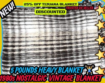 Brown Mexican Blanket: Super Soft Heavy Recycled Fiber Winter Manta (80x62)