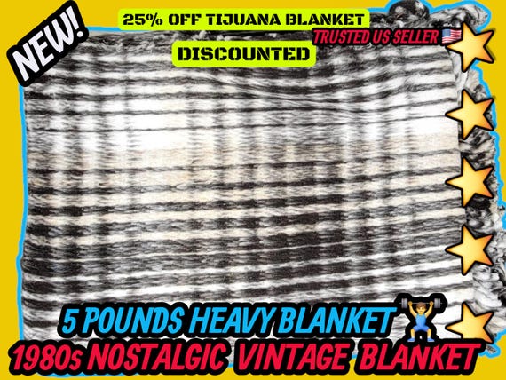 Brown Mexican Blanket: Super Soft Heavy Recycled Fiber Winter Manta (80x62)