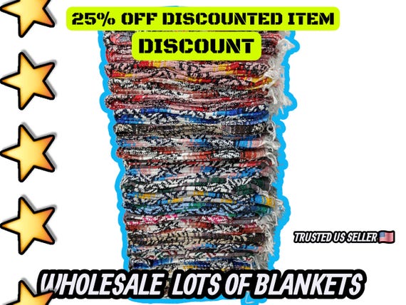 Wholesale Lot: Handloomed Mexican Falsa Blanket - Assorted Colors