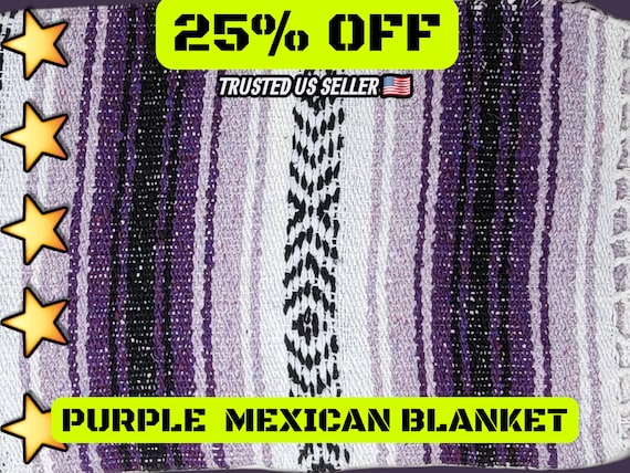 Purple Mexican Falsa Blanket: Handwoven Beach Blanket (76" x 53") wholesale