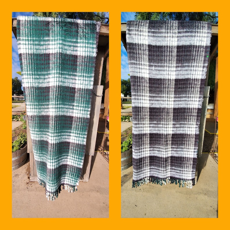 Super Soft Heavy Thick Mexican Reversible Blanket Manta Etsy