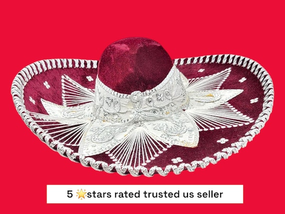authetic adults mexican fiesta  charro sombrero for grown ups for costume for 5 de mayo  mariachi sombrero free shipping