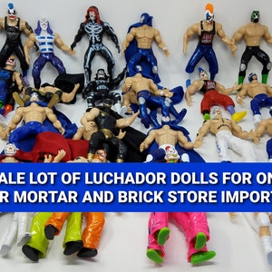 12 pack Wholesale lot of luchador dolls luchador wrestling luchador action figurine lucha libre toy