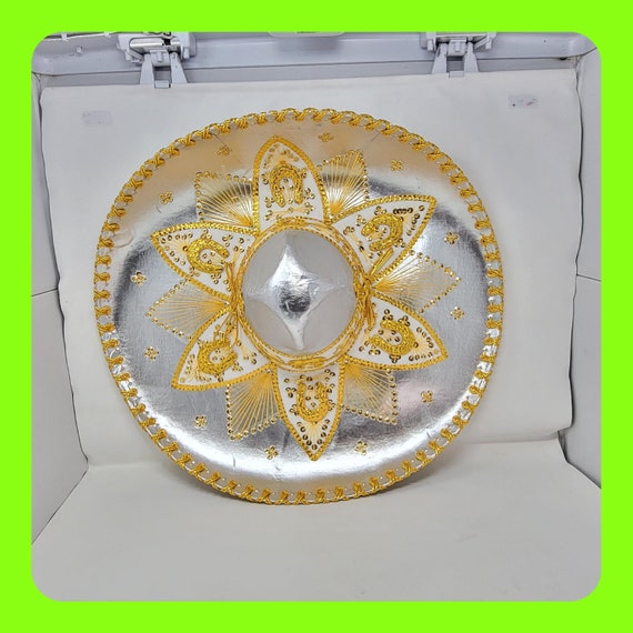 Metallic shiny  fabric color silver adults sombrero charro mariachi hat