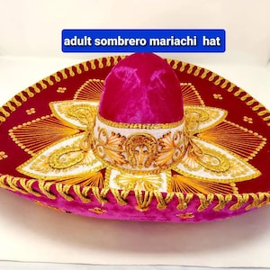 pink and gold adults mexican fiesta charro sombrero for grown ups for costume for 5 de mayo  mariachi free shipping