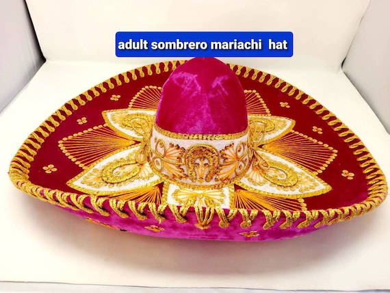 pink and gold adults mexican fiesta charro sombrero for grown ups for costume for 5 de mayo  mariachi free shipping
