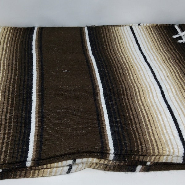 CHEAP  brown and beige and black  mexican blanket saltillo sarape falsa blanket free shipping wholesale