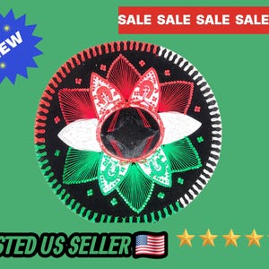 MEXICO COLOR youths sombrero charro mariachi hat for fiestas or 5 de mayo