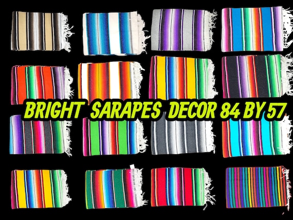 Handloomed Mexican Blanket: Rainbow Stripe Yoga Blanket