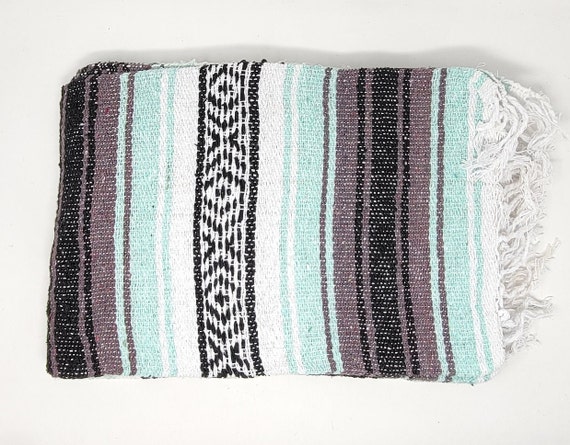 aqua colors blanket mexican blanket warm yoga  falsa blanket beach blanket 76" L x 53" w free  shipping wholesale