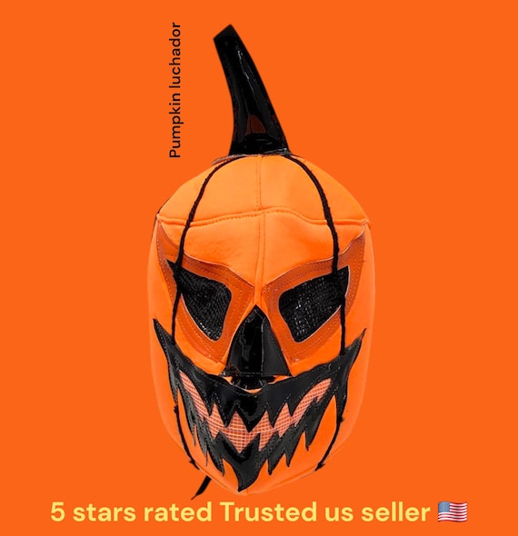 Adult HALLOWEEN PUMPKIN  MASK Wrestler Day of the dead luchador  nacho Libre luchador Mask Lucha Libre cheap mexican  wrestling Mask party