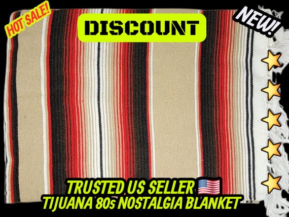 Terra Colors Mexican Blanket: Handloomed Sarape Falsa
