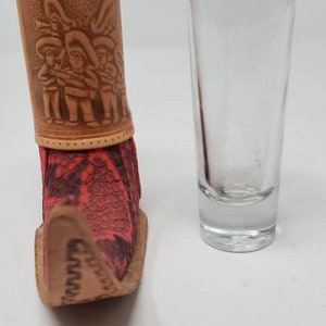 mexican mini leather wrapped  boot  tequila shots shaped like boot mexican boots tequilas  free shipping we sell wholesale