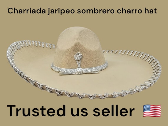 White  and silver plain youths charro sombreros  hat  12 to 17 years old authentic premium quality mariachi hats free shipping
