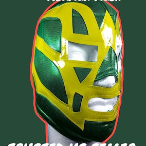 green and yellow mask  Wrestler   luchador wrestling Mask party sports  free shipping