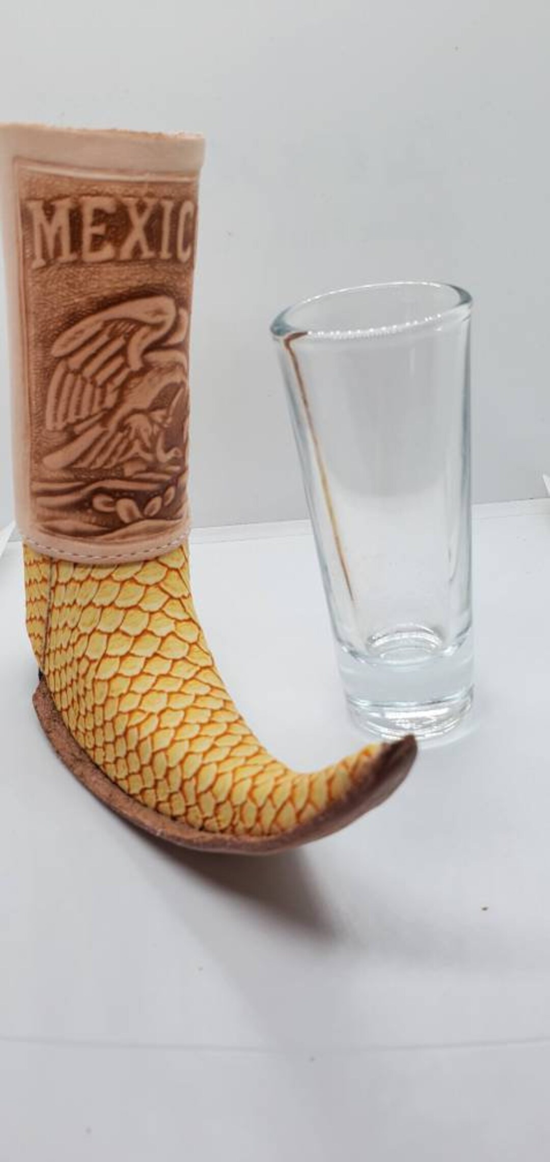 Mexican Mini Leather Wrapped Boot Tequila Shots Shaped Like Boot ...