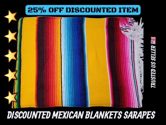 Handloomed Mexican Blanket: Rainbow Stripe Yoga Blanket