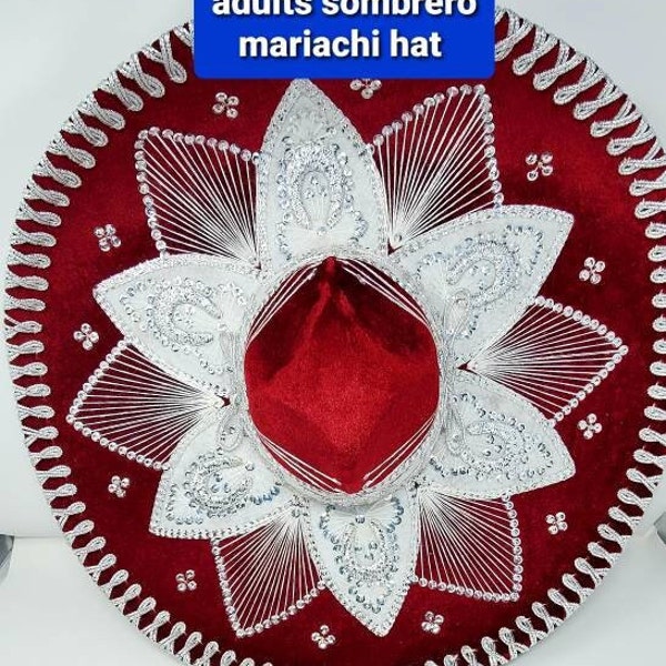 Authétique adultes mexicain fiesta charro sombrero pour adultes pour costume pour 5 de mayo mariachi sombrero livraison gratuite