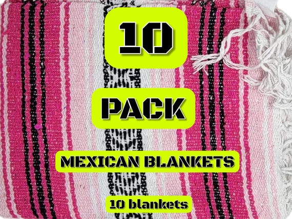 Mexican Falsa Blanket Pack: Warm Recycled Fiber Yoga Blanket (76" L x 53" W)