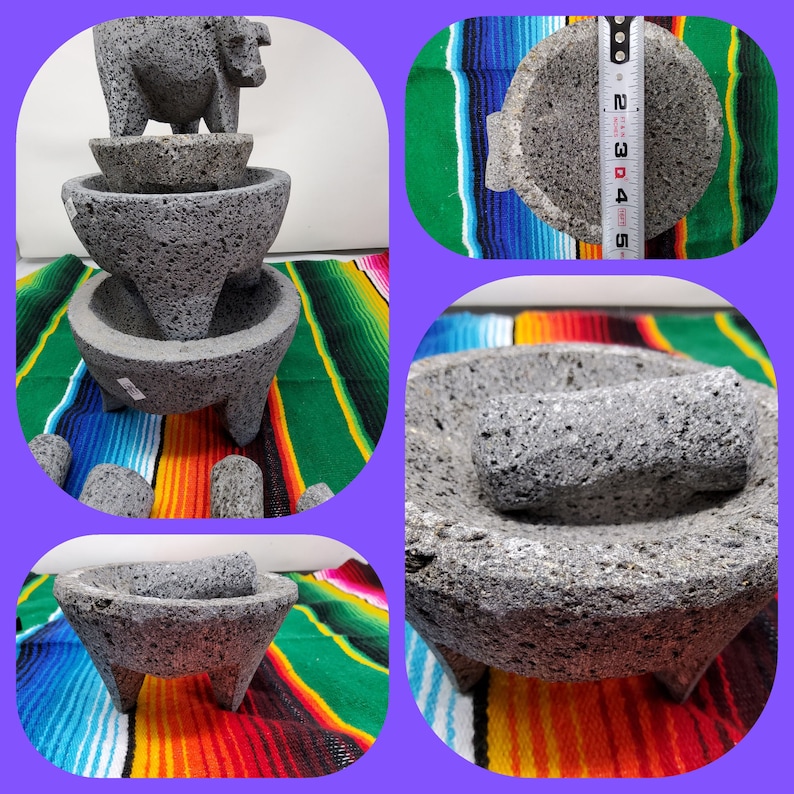 Made in Mexico 5 Mortar With Pestle Salsa Maker Etsy