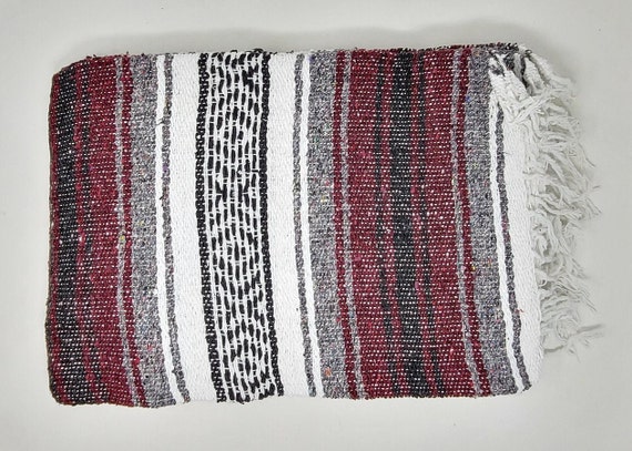 burgundy  colors blanket mexican blanket warm yoga  falsa blanket beach blanket 76" L x 53" w free  shipping wholesale