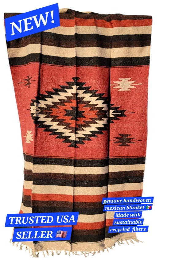Diamond  mexican blanket Tapestry 3.3 pounds
