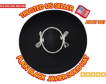 Handmade Black Velvet Sombrero: Charro Mariachi Hat with Metallic Trim