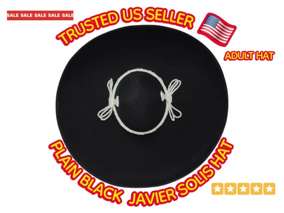 Handmade Black Velvet Sombrero: Charro Mariachi Hat with Metallic Trim
