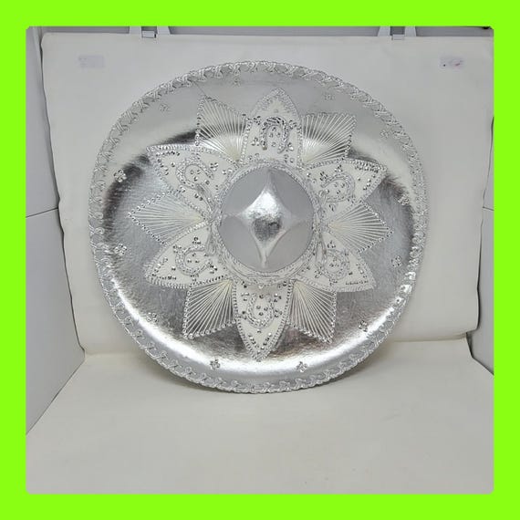 Metallic shiny  fabric color silver adults sombrero charro mariachi hat
