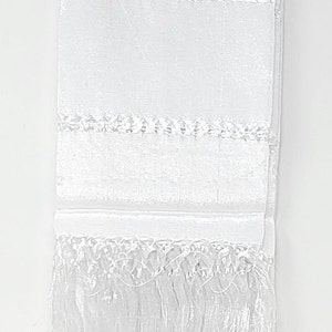 Solid white   rebozo mexican tipical  Rebozo or Chalina, Mexican Shawl (94&quot; x 24.5&quot;) silk artisela  free shipping we sell wholesale