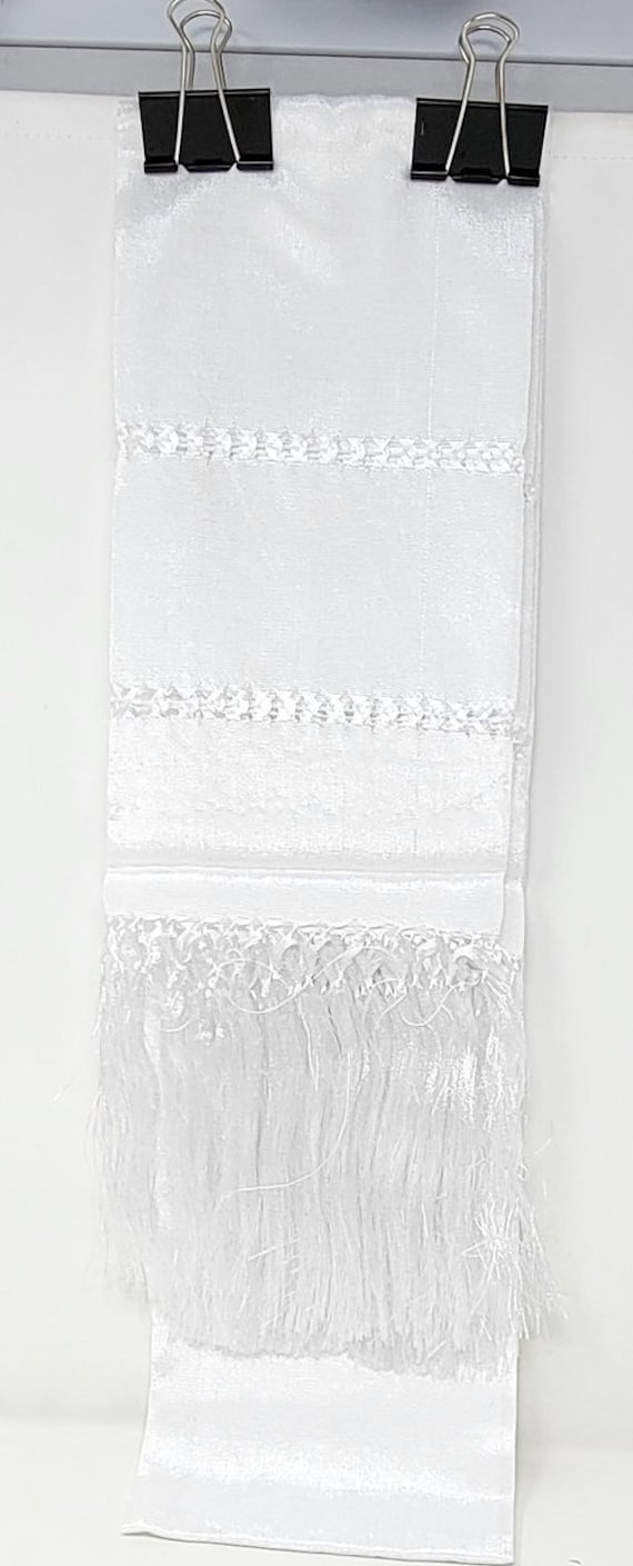Solid white   rebozo mexican tipical  Rebozo or Chalina, Mexican Shawl (94" x 24.5") silk artisela  free shipping we sell wholesale