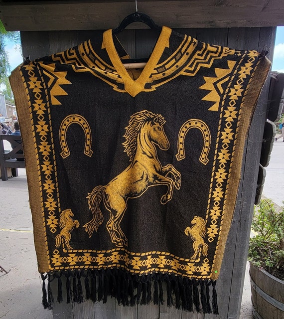 Horses mexican poncho light weight