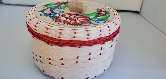 Authentic RED  Mexican handwoven  tortilleros tortilla warmer palm straw made free shipping we sell wholesale