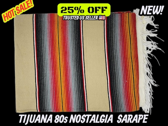 Brown Falsa Blanket: Warm Mexican Throw, Beach Blanket (76" L x 53" W)