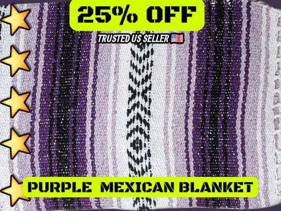 Purple Mexican Falsa Blanket: Soft Beach Throw (76" x 53") wholesale