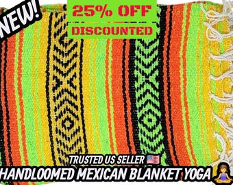 falsa deken Mexicaanse deken gemaakt van gerecyclede vezels neonkleuren