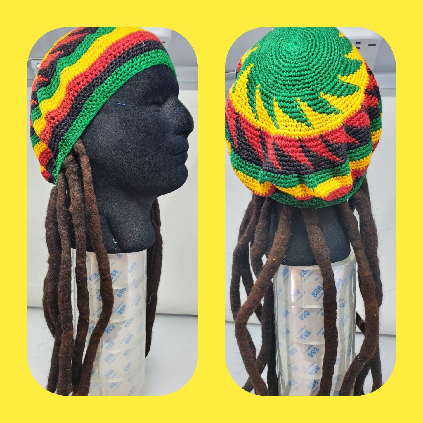 Bob Marley rasta dreadlock hat beanie for parties and stoners Etsy