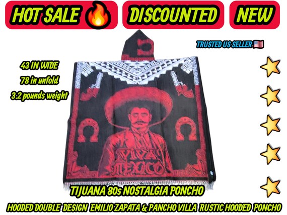 Mexican revolution  pancho villa emiliano zapata hooded poncho