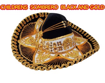 Pigalle Hat Black & Gold Charro Sombrero Hat Pigalle Hat Black & Gold Charro Sombrero Hat main image 2