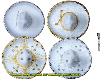 WHOLESALE mexican mariachi sombrero for weddings or fiestas hat charro 6 inches   across
