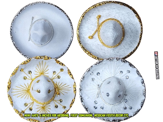 WHOLESALE mexican mariachi sombrero for weddings or fiestas hat charro 6 inches   across