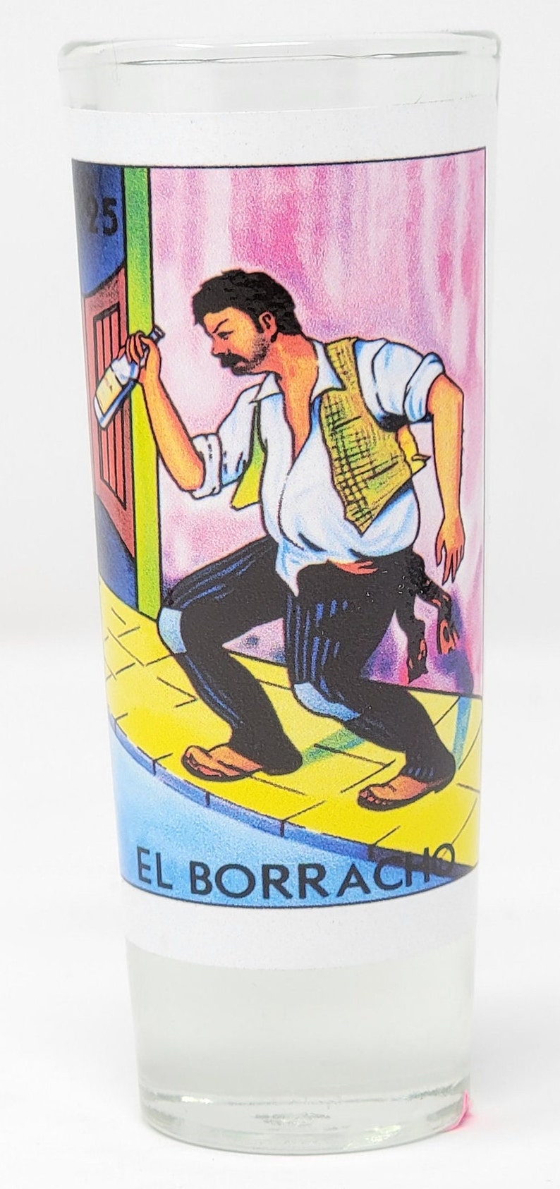 Loteria Tequila Glass Shots Etsy